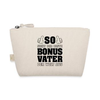 Bonus Vater Vatertag Stiefvater Stiefpapa Geschenk - Bio-Täschchen - Natur - Vorne