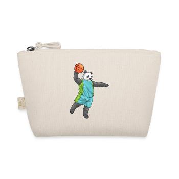 Panda Basketball Player Basketball - Organic Pouch - nature - Front
