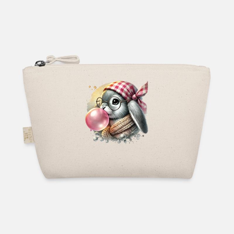 Ostern Retro Hase Mit Brille In Cottagecore Stil Bio-Täschchen