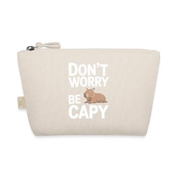 Capybara Dont Worry Be Capy Capybara Rodent - Organic Pouch - nature - Front