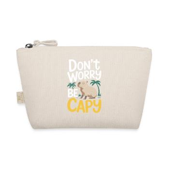 Capybara Dont Worry Be Capy Capybara Rodent - Organic Pouch - nature - Front