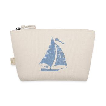 Silhouette de voilier minimaliste grunge - Trousse biologique - nature - Devant