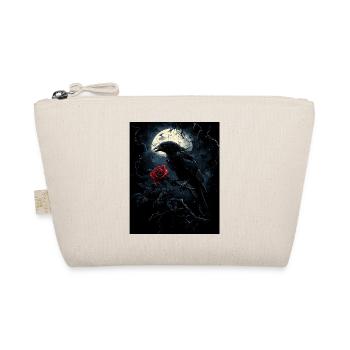 Corbeau Rose Lune Sombre Gothique Corbeau Noir - Trousse biologique - nature - Devant