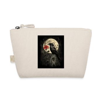 Corbeau Rose Lune Sombre Gothique Corbeau Noir - Trousse biologique - nature - Devant