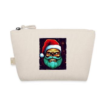 Santa Claus Skull - Organic Pouch - nature - Front