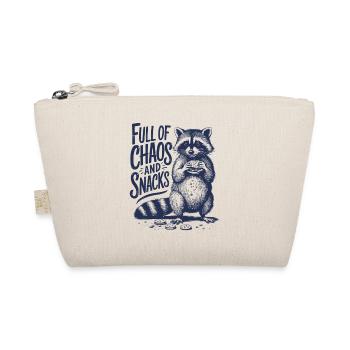 Full Of Chaos And Snacks Raccoon Illustration - Organic Pouch - nature - Front