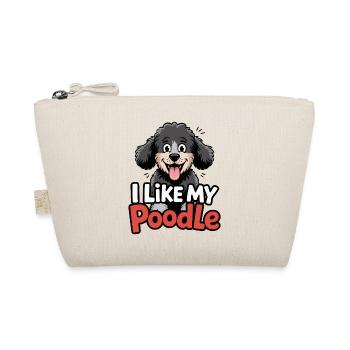 I like my Poodle Hundeliebe - Bio-Täschchen - Natur - Vorne