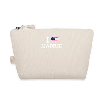 I Love Madrid Cool I Love Wrong Flag USA Lover - Organic Pouch - nature - Front