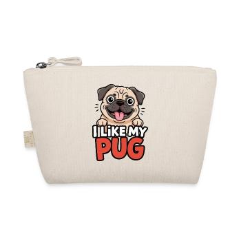 I like my Pug Hundeliebe - Bio-Täschchen - Natur - Vorne