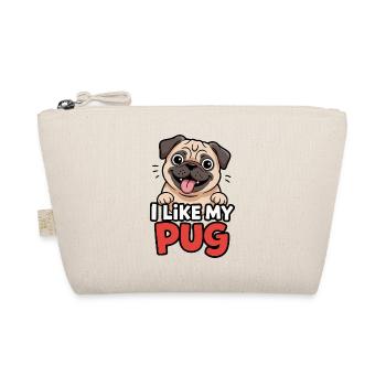 I like my Pug Hundeliebe - Bio-Täschchen - Natur - Vorne