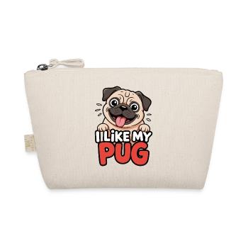 I like my Pug Hundeliebe - Bio-Täschchen - Natur - Vorne