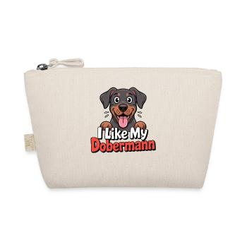 I like my Dobermann Hundeliebe - Bio-Täschchen - Natur - Vorne