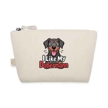 I like my Dobermann Hundeliebe - Bio-Täschchen - Natur - Vorne