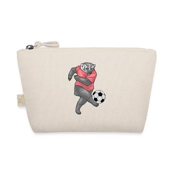 Dachs Fußballspieler Fußball - Bio-Täschchen - Natur - Vorne