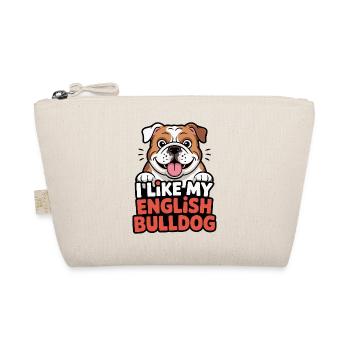 I like my English Bulldog Hundeliebe - Bio-Täschchen - Natur - Vorne