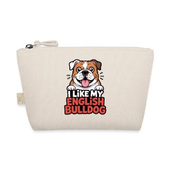 I like my English Bulldog Hundeliebe - Bio-Täschchen - Natur - Vorne