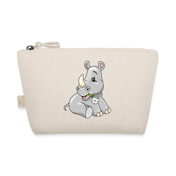 Mignon bébé rhinocéros timide à la camomille - Trousse biologique - nature - Devant
