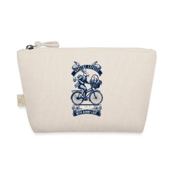 Easter Retro Bunny Bicycle Basket Eggs - Organic Pouch - nature - Front
