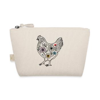 Easter Chicken with Flowers for Chicken Lovers - Organic Pouch - nature - Front