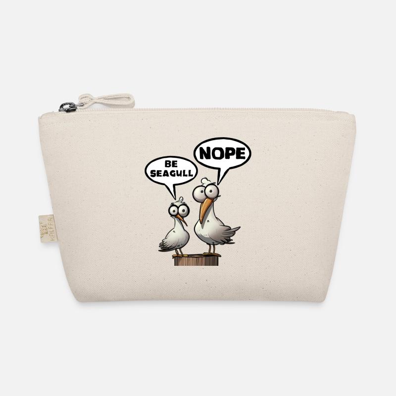 Sei Möwe Scheiss drauf Spruch Be Seagull Nope Bio-Täschchen