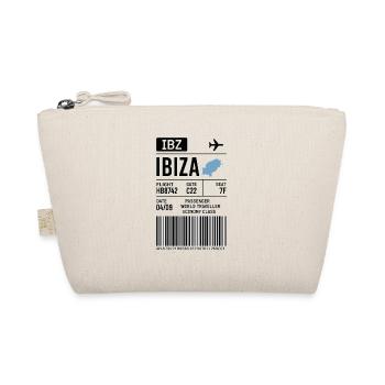 Ibiza Boarding Pass – Flight Ticket Style - Organic Pouch - nature - Front