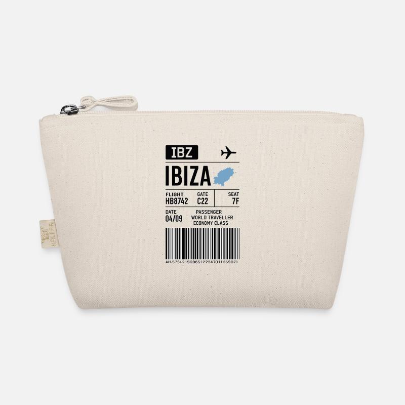 Ibiza Boarding Pass – Flugticket Style Bio-Täschchen