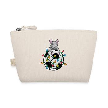 Souris Noël Football - Trousse biologique - nature - Devant