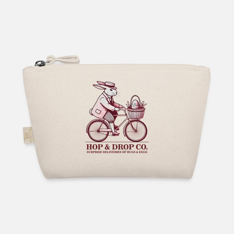 Easter Retro Bunny Bicycle Aesthetic Eggs Organic Pouch