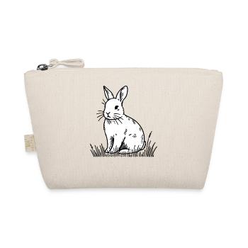 Ostern Retro Hase Vintage Cottagecore Stil - Bio-Täschchen - Natur - Vorne