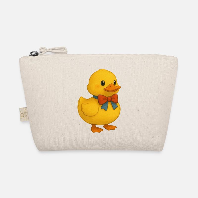 Ente mit Schleife Bio-Täschchen