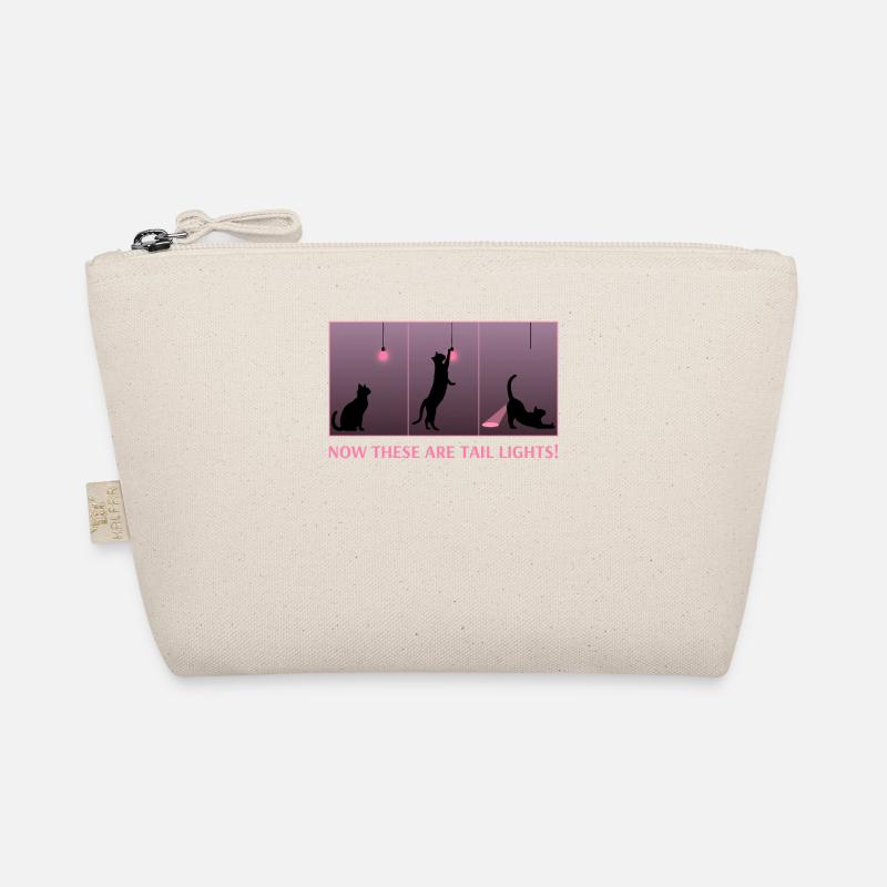 Funny Cat Eating Lightbulb Glowing Butt Tail Light Organic Pouch