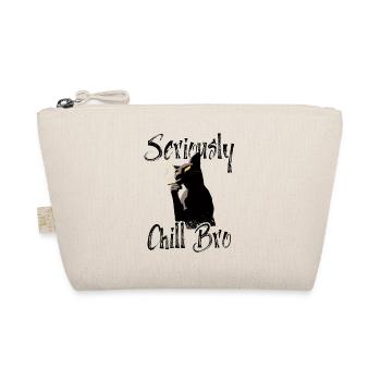 Seriously Chill Bro - Coole Schwarze Raucher Katze - Bio-Täschchen - Natur - Vorne