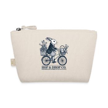 Easter Retro Bunny Surprise Deliveries Bicycle - Organic Pouch - nature - Front