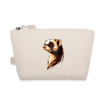 Ferret Ferret Polecat Marten Weasel Cute Ferret - Organic Pouch - nature - Front