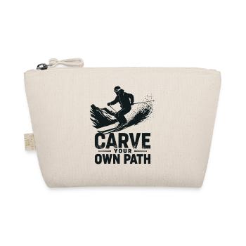 Carve Your Own Path Skifahrer Skifahren - Bio-Täschchen - Natur - Vorne