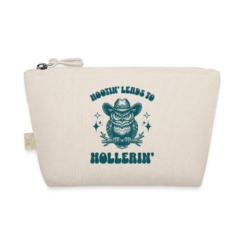 Hootin' Leads To Hollerin' Funny Western Cowboy - Organic Pouch - nature - Front