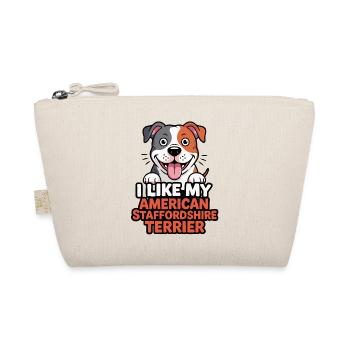 I like my American Staffordshire Terrier Hundelieb - Bio-Täschchen - Natur - Vorne