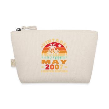 May 2007 Vintage Retro Birthday - Organic Pouch - nature - Front