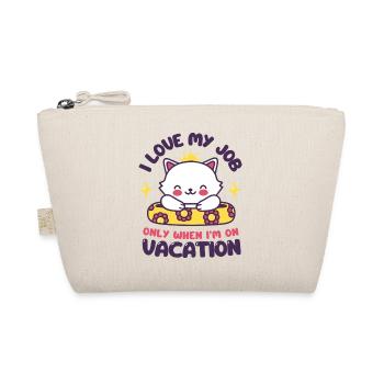 I Love My Job - Funny Cat Vacation - Bio-Täschchen - Natur - Vorne
