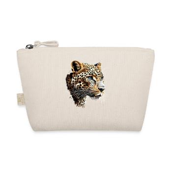 Leopard Panther Raubkatze Katze Panter Leoparden - Bio-Täschchen - Natur - Vorne
