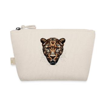 Leopard Panther Raubkatze Katze Panter Leoparden - Bio-Täschchen - Natur - Vorne