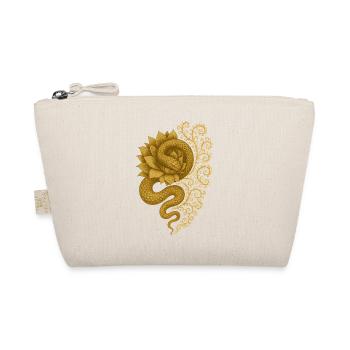 Goldene Schlange Lotus Fraktal Kunst - Bio-Täschchen - Natur - Vorne