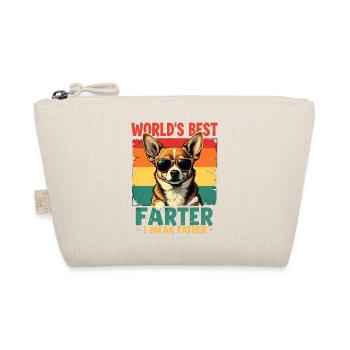 Worlds Best Farter Mean Father Fathers Day Dad Dog - Trousse biologique - nature - Devant