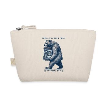 Funny book lover bear statement for book fan - Organic Pouch - nature - Front