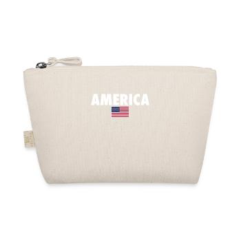 America USA Amerikanische Flagge Amerika - Bio-Täschchen - Natur - Vorne