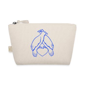 2 colombes coeur oiseaux deux couple assis amoureux - Trousse biologique - nature - Devant