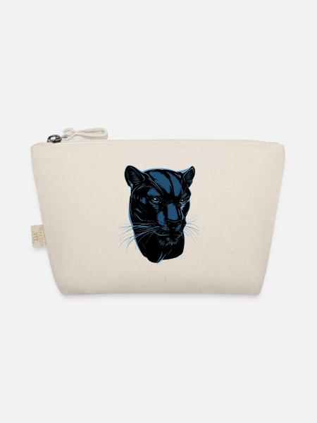 Panther Leopard Big Cat Cute Big Cat Panter - Organic Pouch - nature - Front