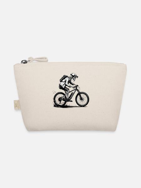 Mountain Bike Bicycle Biking Downhill Sport Downhill - Organic Pouch - nature - Front