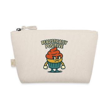 Grim Cupcake with Saying Realistic Positive - Organic Pouch - nature - Front