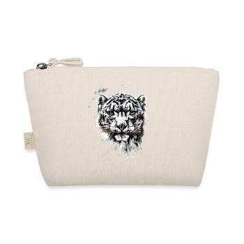 Schneeleopard Panther Raubkatze Großkatze Leopard - Bio-Täschchen - Natur - Vorne